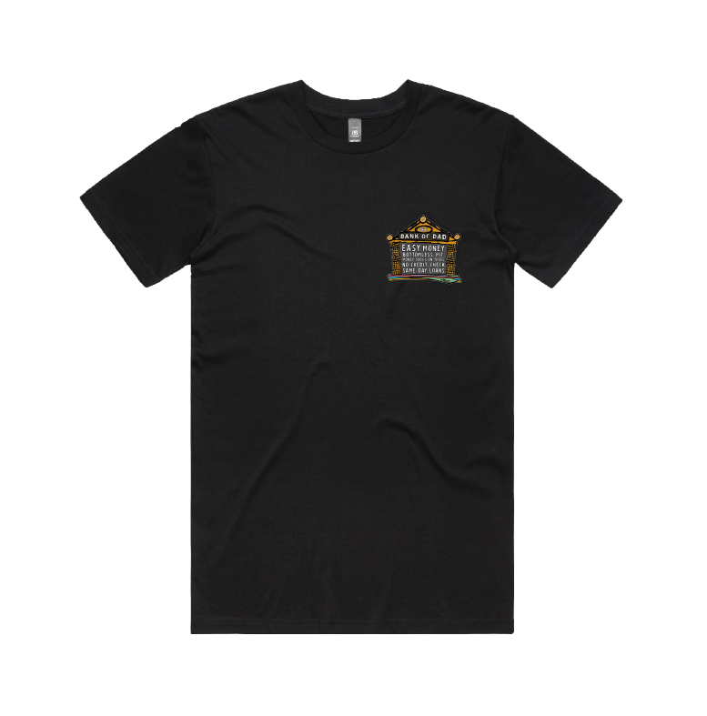 Small Front Design / Black / S Bank of Dad 💰 - Men's T Shirt