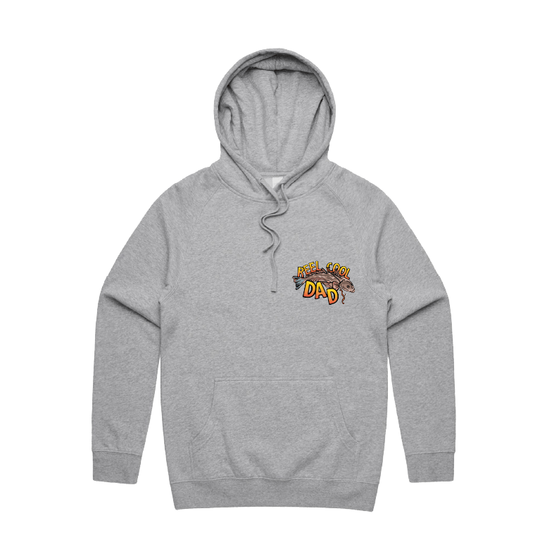 Small Front Design / Grey / S Reel Cool Dad 🎣 - Unisex Hoodie