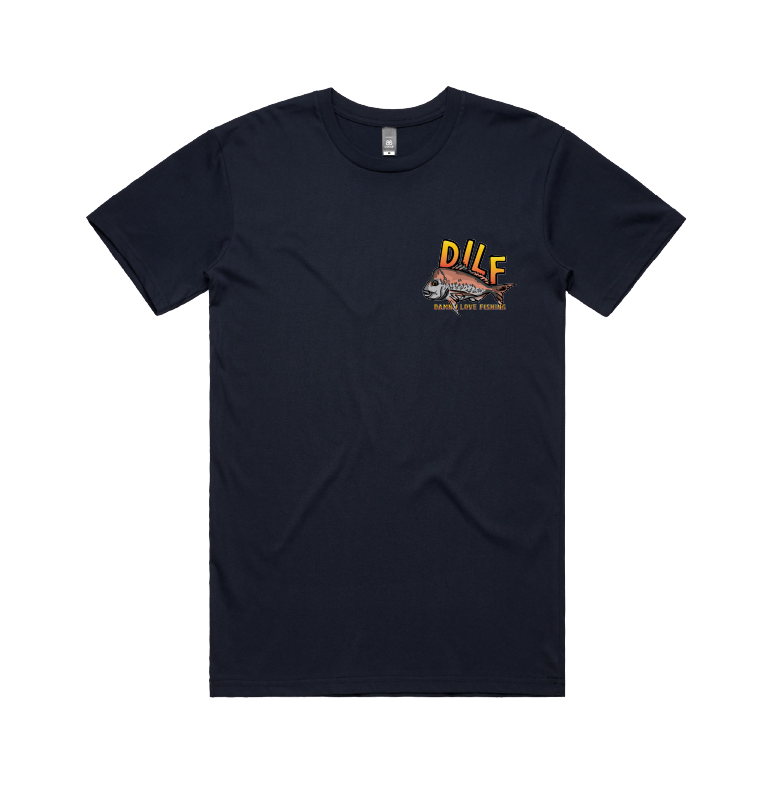 Small Front Design / Navy / S D.I.L.F 🐟 - Men's T Shirt