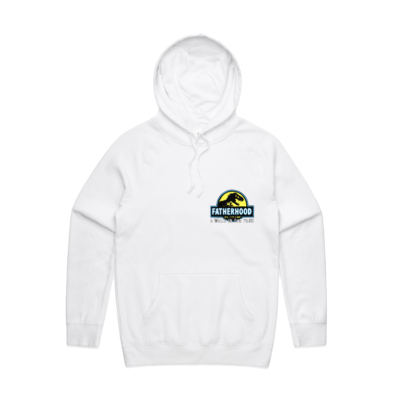 Small Front Design / White / S Jurassic Dad 🦖 - Unisex Hoodie