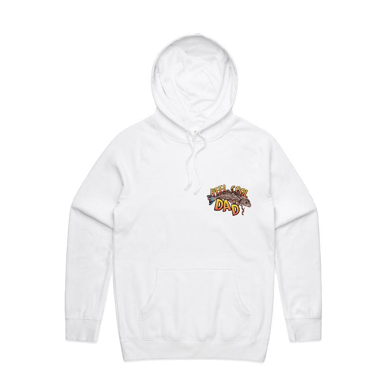 Small Front Design / White / S Reel Cool Dad 🎣 - Unisex Hoodie