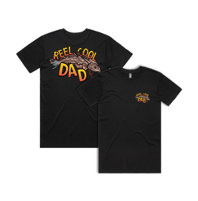 Small Front & Large Back Design / Black / S Reel Cool Dad 🎣 - Men's T Shirt
