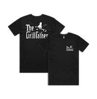 Small Front & Large Back Design / Black / S The Grillfather 🥩 - Men's T Shirt