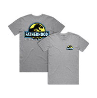 Small Front & Large Back Design / Grey / S Jurassic Dad 🦖 - Men's T Shirt
