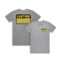 Small Front & Large Back Design / Grey / S May Contain Alcohol 🍺 - Men's T Shirt