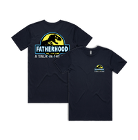 Small Front & Large Back Design / Navy / S Jurassic Dad 🦖 - Men's T Shirt
