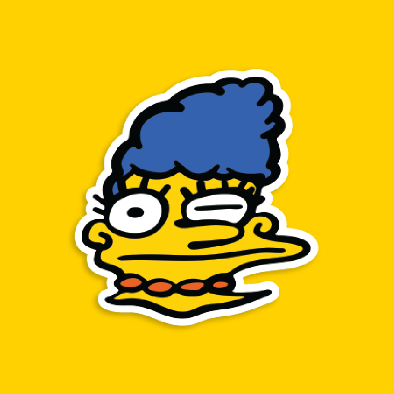 Smeared Marge 👕 - Sticker