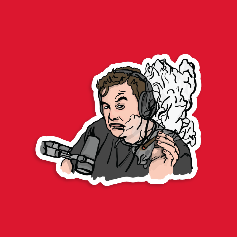 Smokin' Elon 💨 - Sticker