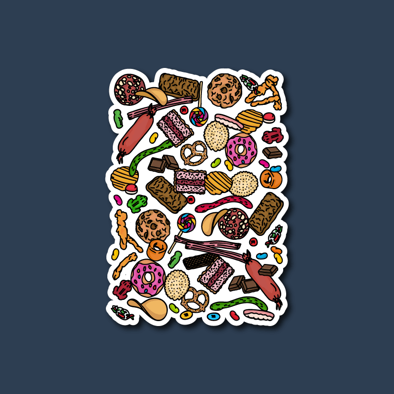 Snacks! 🍬🍪 – Sticker
