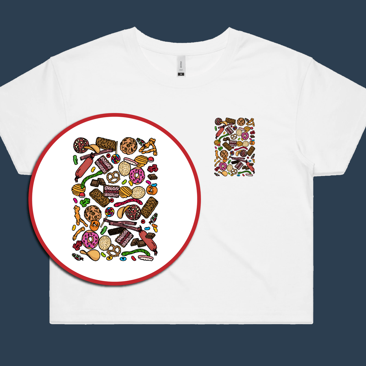 Snacks! 🍬🍪 – Women's Crop Top