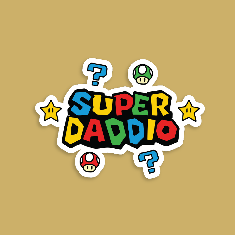 Super Daddio ⭐🍄 – Sticker