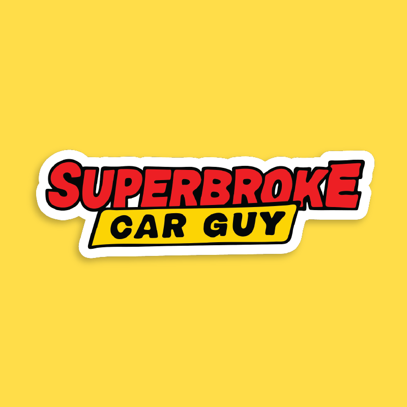 Superbroke Car guy 🚗💸 – Sticker