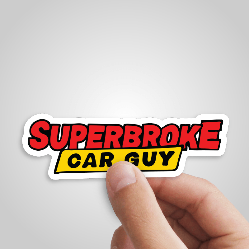 Superbroke Car guy 🚗💸 – Sticker