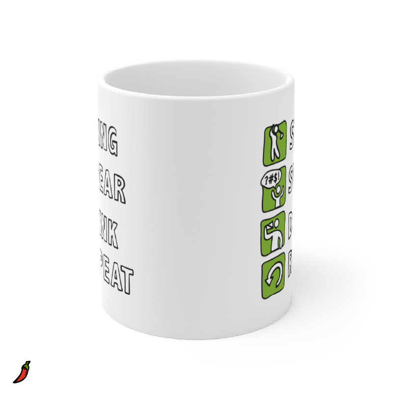 Swing Swear Drink Repeat 🏌 – Coffee Mug