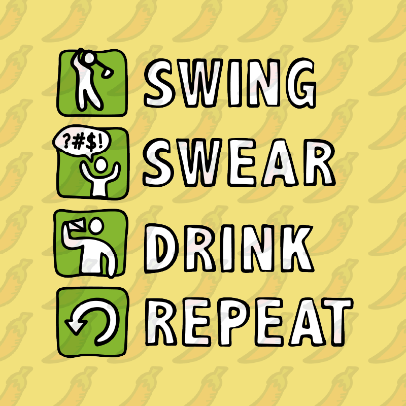 Swing Swear Drink Repeat 🏌 – Coffee Mug
