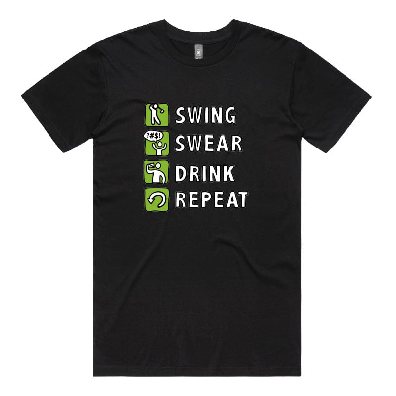Swing Swear Drink Repeat 🏌 –  Men's T Shirt