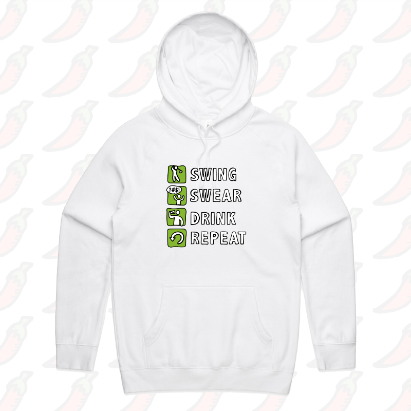 Swing Swear Drink Repeat 🏌 – Unisex Hoodie