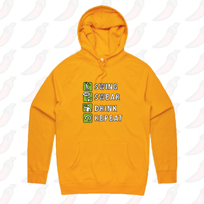 Swing Swear Drink Repeat 🏌 – Unisex Hoodie