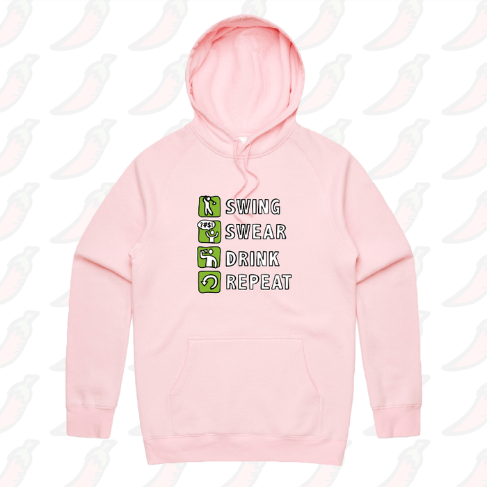 Swing Swear Drink Repeat 🏌 – Unisex Hoodie