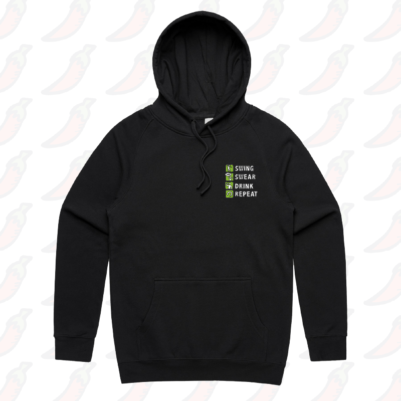 Swing Swear Drink Repeat 🏌 – Unisex Hoodie