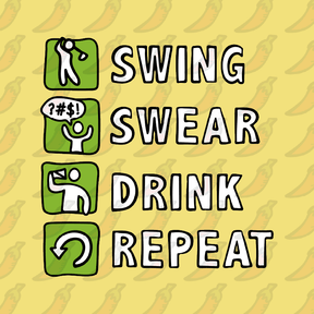Swing Swear Drink Repeat 🏌 – Women's T Shirt