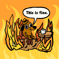 This Is Fine 🔥 - Stubby Holder