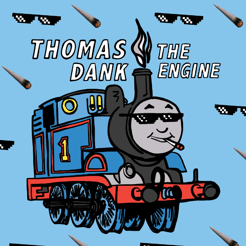Thomas The Dank Engine 🚂 - Stubby Holder
