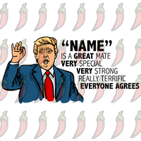 Trump Approves Your Mate 👌 - Personalised Stubby Holder