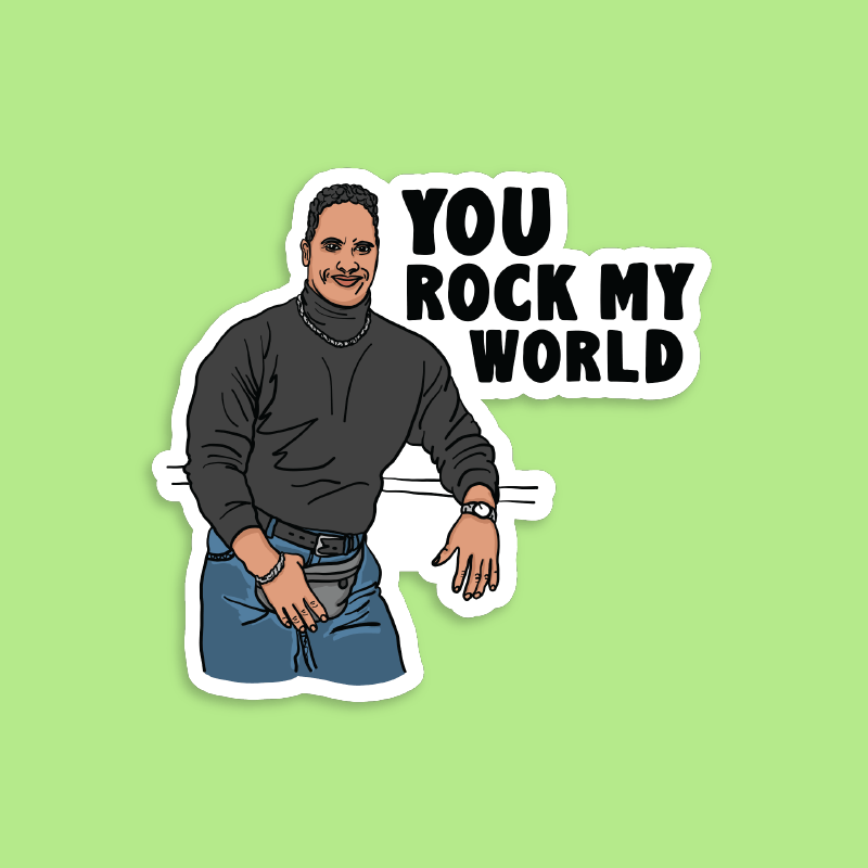 U Rock My World 👨🏾 - Sticker
