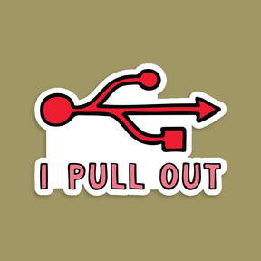 USB PULL OUT 🔌- Sticker