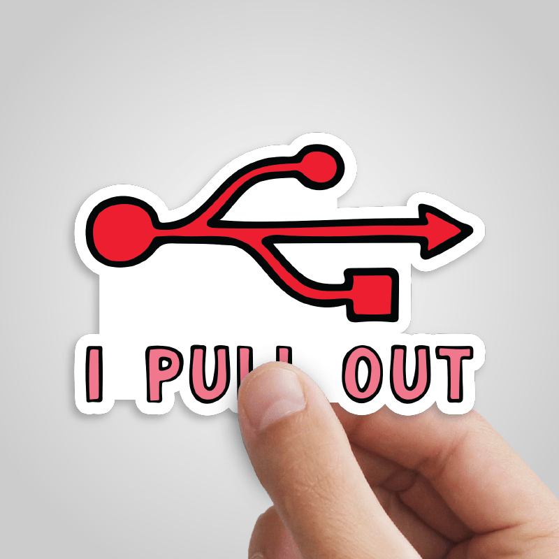USB PULL OUT 🔌- Sticker