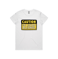 White / Large Front Design / XS May Contain Alcohol 🍺 - Women's T Shirt