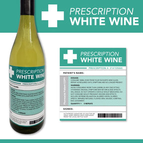 White Wine Label Prescription Wine Bottle Labels 🍷 -  Sticker