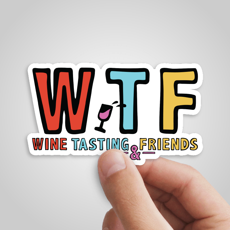 WTF 🍷💅 – Sticker