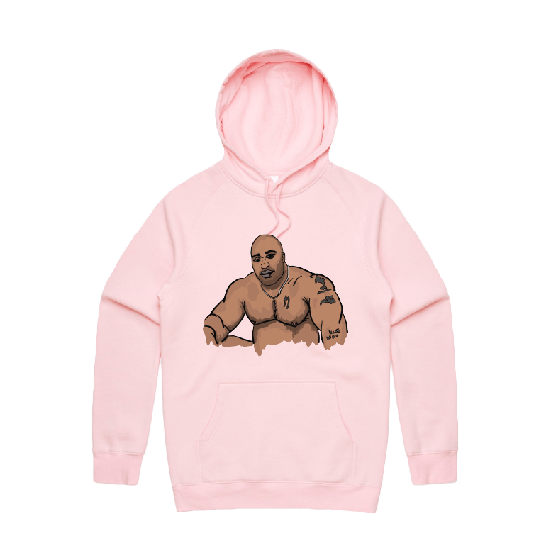 XL / Pink / Small Front Print Big Barry 🍆 - Unisex Hoodie