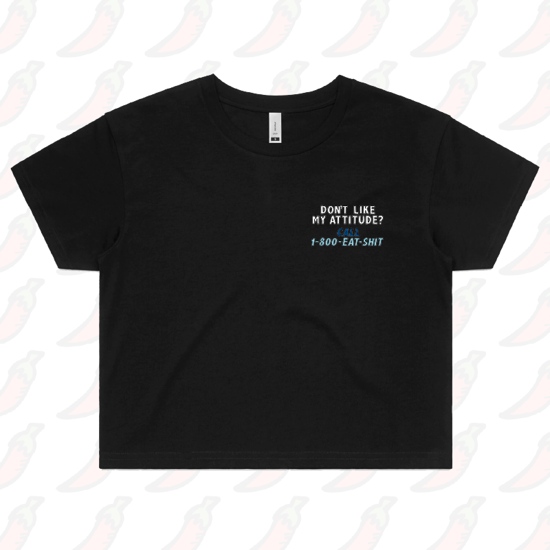 XS / Black Attitude ☎️ - Women's Crop Top