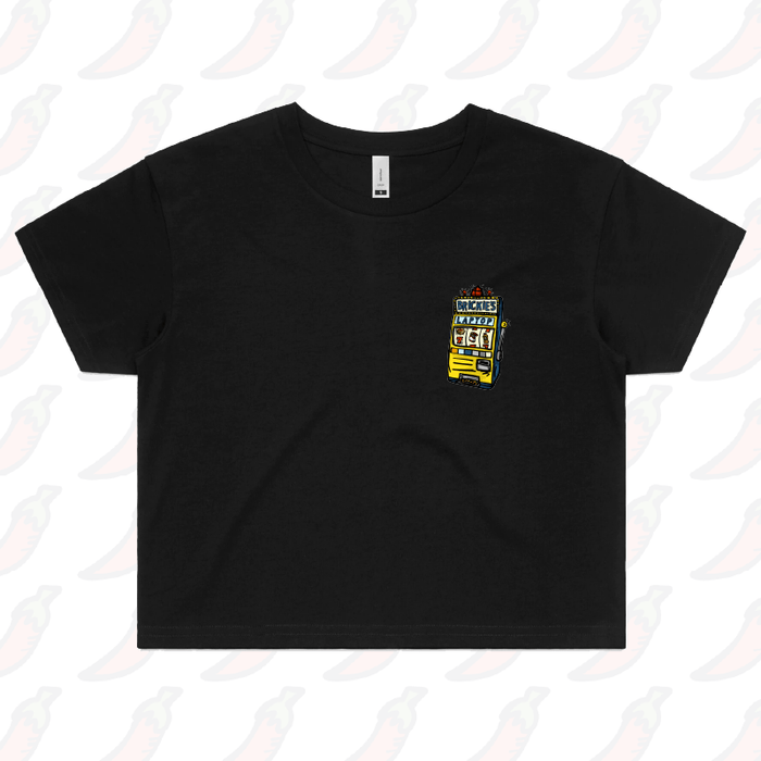 XS / Black Brickie’s Laptop 🎰 - Women's Crop Top