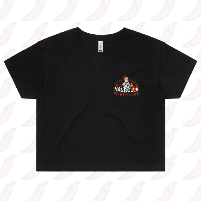 XS / Black Hasbulla Fight Club 🥊 - Women's Crop Top