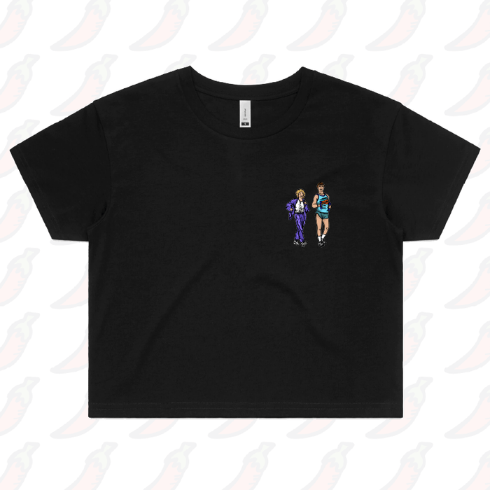 XS / Black Kath & Kel 🚶‍♀️🚶‍♂️ - Women's Crop Top