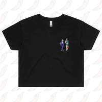 XS / Black Kath & Kel 🚶‍♀️🚶‍♂️ - Women's Crop Top