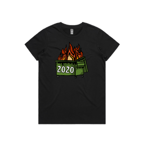 XS / Black / Large Front Design 2020 Dumpster Fire 🗑️ - Women's T Shirt