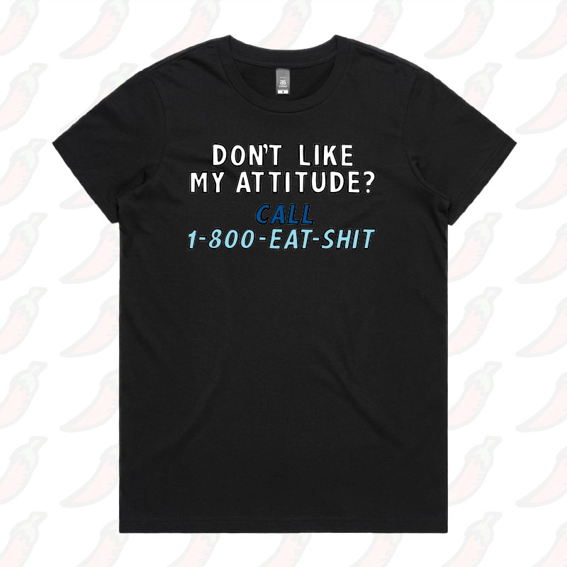XS / Black / Large Front Design Attitude ☎️ - Women's T Shirt