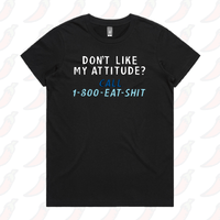 XS / Black / Large Front Design Attitude ☎️ - Women's T Shirt