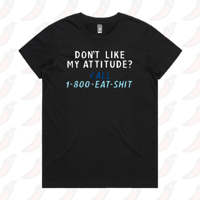 XS / Black / Large Front Design Attitude ☎️ - Women's T Shirt