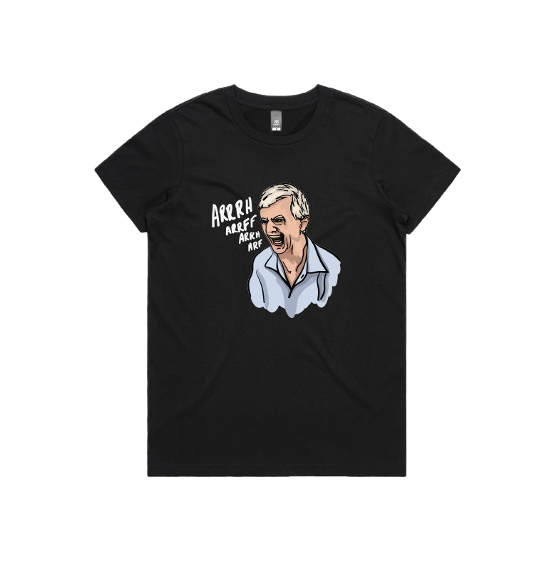 XS / Black / Large Front Design Barking Dog Man 🗣️ - Women's T Shirt