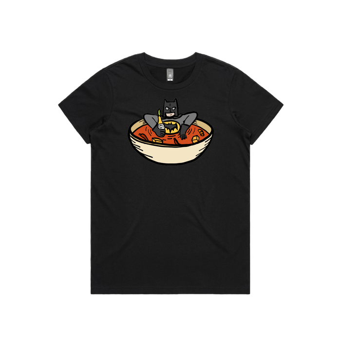 XS / Black / Large Front Design Bat Soup 🦇 - Women's T Shirt