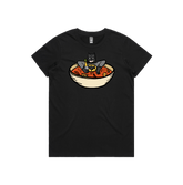 XS / Black / Large Front Design Bat Soup 🦇 - Women's T Shirt