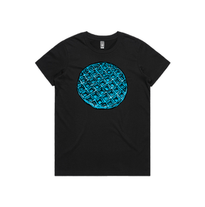 XS / Black / Large Front Design Blue Waffle 🧇🤮 - Women's T Shirt
