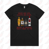 XS / Black / Large Front Design Boozy Date Night 🍸 - Women's T Shirt