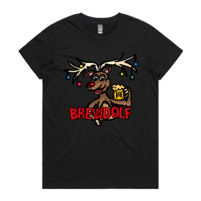 XS / Black / Large Front Design Brewdolf 🦌 – Women's T Shirt